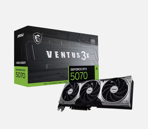 Carte graphique de station de travail RTX 5070 12G VENTUS 3X OC, interface mémoire 256 bits, ventilateur de refroidissement, DLSS4, produit d'occasion - Product Image 1