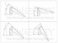 Alimentation solaire extérieure panneau solaire Support de montage sur poteau Accessoires pour le montage d'un système de vidéosurveillance solaire au mur et au plafond