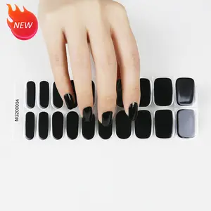 Tiras de esmalte de gel semi curado, adesivos para unhas para meninas