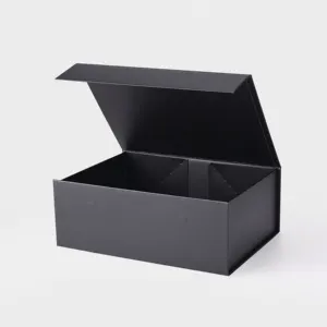 黒卸売カスタムロゴプレミアムギフトボックス高級大型パッケージ段ボール紙ウィッグヘアエクステンション磁気包装ボックス