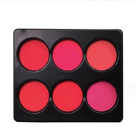 Palette de fards à joues en poudre pressée 6 couleurs, maquillage pigmenté