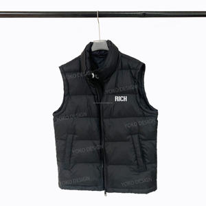 Gilet matelassé en duvet d'oie pour homme grande taille, respirant, avec fermeture éclair, style <span class=keywords><strong>Canada</strong></span>, pour activités de plein air - Product Image 1