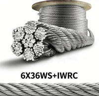 Câble en acier galvanisé 6x36 WS IWRC, câble métallique en acier, 6 brins, pour plateformes pétrolières, grues, treuils, levage, aménagement maritime