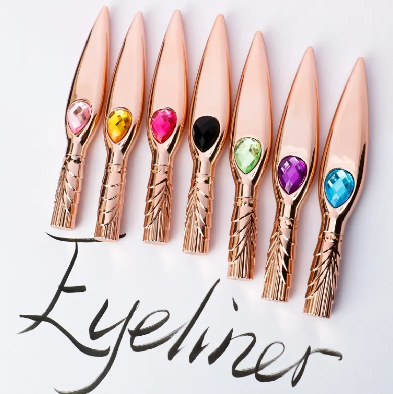 Anti-ter renk tutkal ücretsiz kozmetik kullanım kalem Vegan kendi marka eyeliner 2024 yeni toptan su geçirmez eyeliner