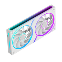 Refroidisseur liquide pour boîtier PC panoramique LOVINGCOOL FL-360 avec double effet lumineux intégré, ventilateur ARGB 120 mm à rotation avant-arrière, échantillon disponible