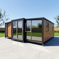 Maison préfabriquée extensible de luxe moderne prête à l'emploi avec 3 chambres et 2 salles de bain