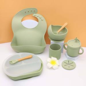 Vaisselle en silicone pour bébé, personnalisée et respectueuse de l'environnement, vente en gros, bol, tasse à collation, ensemble de vaisselle pour bébé - Product Image 3