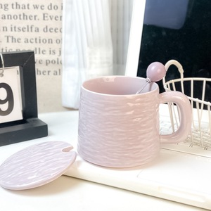 Taza de Cerámica de Alta Calidad, Taza para Agua, Hogar, Oficina, Café, Desayuno, Taza para Parejas con Cuchara - Product Image 2