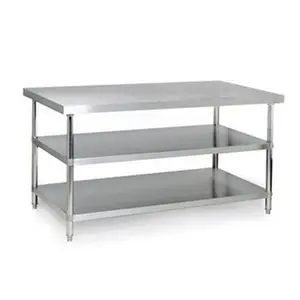 Popular Supplier Kitchen Equipment Three Tiers Stainless Steel Work Table