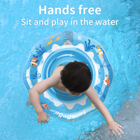 Bouée flottante pour bébé Swimbobo en PVC bleu, jouet aquatique pour enfants, siège gonflable pour piscine, portable pour l'été