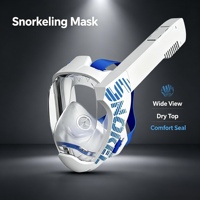 Nouveauté, masque de plongée intégral de haute qualité, étanche, anti-buée, masque de plongée entièrement sec pour adultes, natation, plongée