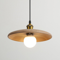 Lustre en bois massif nordique salon chambre moderne simple
