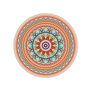 Cuscinetto isolante in pelle stampato stile bohémien impermeabile tondo ad olio Vintage decorativo <span class=keywords><strong>Runner</strong></span> da <span class=keywords><strong>tavolo</strong></span> - Product Image 6