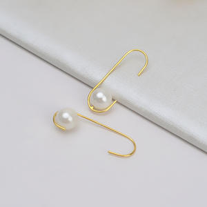 Aretes de Plata S925 con Forma de Sombrero Puntiagudo, Inspirados en Helados, con Perlas, Accesorios de Joyería DIY, Base para Joyería - Product Image 2