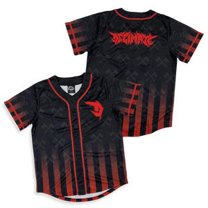 Camiseta de Béisbol Unisex Personalizada con Estampado por Transferencia de Calor, Spandex/Poliéster, Ropa Deportiva al por Mayor para Adultos, Tallas Grandes, Protección UV - Product Image 1