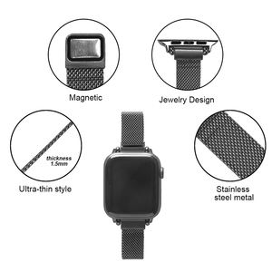 <span class=keywords><strong>Bracelet</strong></span> milanais en maille pour montre <span class=keywords><strong>Apple</strong></span> <span class=keywords><strong>watch</strong></span> <span class=keywords><strong>44</strong></span> 40 42 38 <span class=keywords><strong>MM</strong></span>, bijoux de luxe pour femmes - Product Image 2