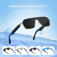 Lunettes audio intelligentes sans fil à commande vocale avec écouteurs intégrés, appels sans fil, coussinets de nez ajustables, protection solaire pour la pêche en extérieur
