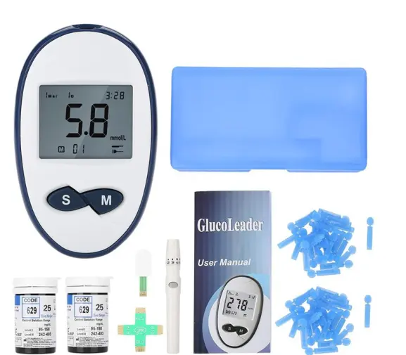 Электронный измеритель глюкозы в крови, 50 шт. тест-полоски для определения уровня глюкозы в крови и 50 штук ланцетов