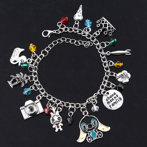 Charm de Dibujos Animados de <span class=keywords><strong>OHANA</strong></span>, Lindo Charm de Amistad de <span class=keywords><strong>Ohana</strong></span>, Tema de Lilo y Stitch, Joyería Kawaii para Mujeres y Niñas, Pulsera - Product Image 3