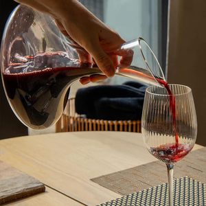 Carafe en verre pour vin rouge, capacité 1,4 litre, 21x23 cm, transparente - Product Image 3