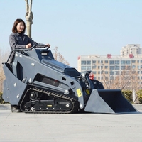 Mini-chargeuse compacte sur chenilles diesel pour travaux agricoles et de construction