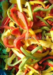 High-quality Pass KOSHER IQF Frozen Vegetable Red Fresh Pepper Sliced Strips For Sale