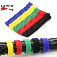 Attaches-câbles autocollantes et sangles de fixation pour fils, velcro de type aiguille, bandes auto-agrippantes dos à dos pour câblage réseau