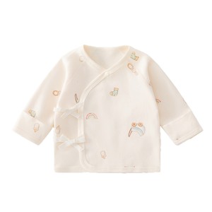 Blusa de Bebé con Espalda Descubierta, Talla 52, Algodón Puro, Unisex, Primavera Otoño, Ropa para Recién Nacidos - Product Image 5