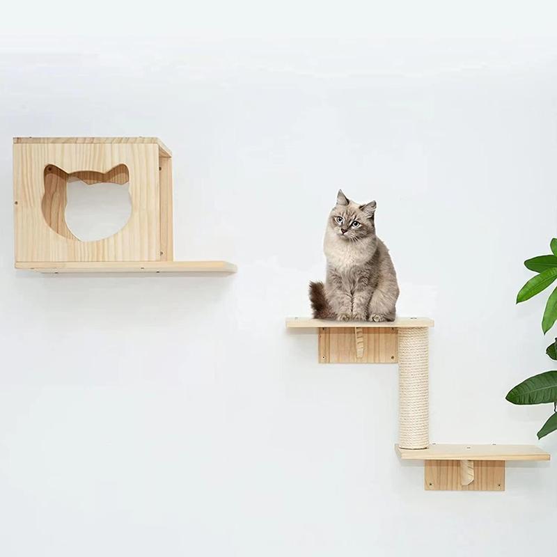 Wooden Cat Climbing Frame Wood Cat