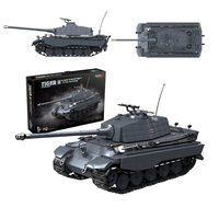 QuanGuan 100301 Nuevo Tanque de Ladrillos Tiger, Juguetes de la Segunda Guerra Mundial, Modelo de Colección Histórica Alemana, 1563 Piezas, Juego de Bloques de Construcción