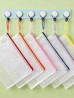 Bolsa organizadora de documentos personalizada, bolsa con cremallera de malla transparente, carpeta de archivos de plástico para la escuela, suministros de oficina, bolsas de archivos de PVC A5