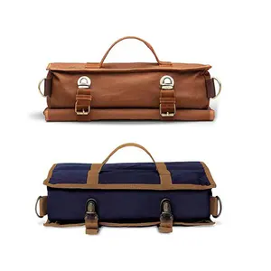 전문 휴대용 바 도구 세트 가방 어깨 스트랩 운반 보관 여행 바텐더 키트 가방 액세서리없이