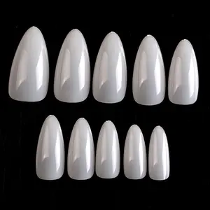 TSZS Tùy Chỉnh Móng Tay Giả Mẹo Hàn Quốc 500 Cái/túi Báo Chí Trên Nail Mẹo Tự Nhiên Hạnh Nhân Oval Art Nail Mẹo