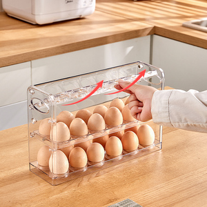 Contenedor de Huevos de Plástico de 3 Niveles, Tipo Vertical, No Plegable, para Refrigerador, Bandeja para Huevos, Almacenamiento para Encimera de Cocina - Product Image 1