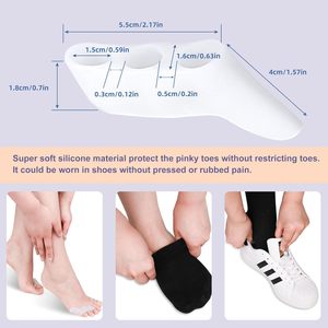 Séparateur d'orteils Pinky 6 pièces/coussin correcteur d'oignons pour le soulagement de la douleur chevauchement des callosités d'orteils <span class=keywords><strong>Protection</strong></span> contre les ampoules et les cors - Product Image 6