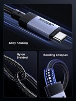 Câble USB-C Ugreen 240W 40 Gbps (USB4.0 GEN3) 8K 60Hz PD3.1 en aluminium pour Thunderbolt 4/3 Mac/iPhone