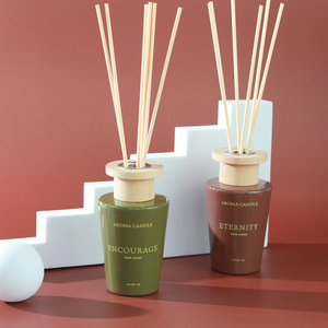 Tarro de cristal de lujo ecológico, velas de cera de Gel perfumadas, difusor de caña, velas aromáticas personalizadas, juego de regalo de ambientador para el hogar - Product Image 5