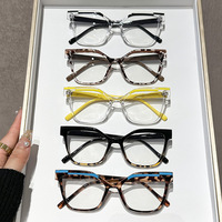 Lunettes presbyopes à monture carrée tendance, imprimé léopard, pour hommes et femmes, nouvelle arrivée, haut de gamme, anti-lumière bleue