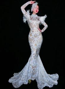 Vestido Largo Elegante de Diseño Retro, Vestidos Curvos Hasta el Suelo, Vestidos de Noche para Mujer Madura, Ropa Sexy para Fiesta, Ropa de Escenario - Product Image 6