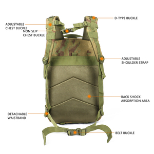 Mochila Táctica ODM OEM de Fábrica, Mochila Táctica Impermeable MOLLE de Gran Capacidad para Senderismo, Caza y Actividades al Aire Libre - Product Image 3
