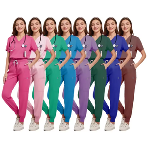 Precio al por mayor Doctor Enfermera Scrubs Set Uniformes médicos Mujeres Jogger Set Hospital Accesorios Sala DE OPERACIONES Ropa DE TRABAJO quirúrgica - Product Image 1