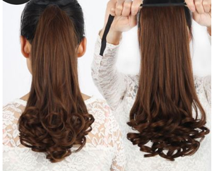 26 ''colore naturale coulisse resistente al calore sintetico avvolgere le estensioni dei <span class=keywords><strong>capelli</strong></span> <span class=keywords><strong>di</strong></span> <span class=keywords><strong>coda</strong></span> <span class=keywords><strong>di</strong></span> <span class=keywords><strong>cavallo</strong></span> per le donne - Product Image 5