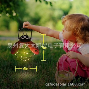 Solar Ladybug Hanging <b>Garden</b> Light LED <b>String</b> With Solar Panel For Outdoor Decor - Product Image 4