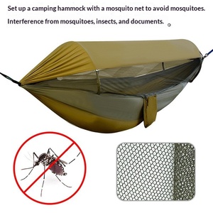 Hamac de camping portable avec <span class=keywords><strong>moustiquaire</strong></span>, 300 kg, en nylon, avec auvent pare-soleil intégré, pour le camping en plein air - Product Image 4