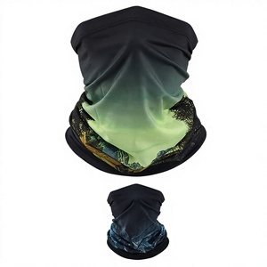 Cache-cou et masque facial anti-UV unisexe pour cyclisme et pêche, en soie glacée, foulard magique d'été fin à motif floral - Product Image 1