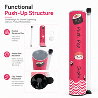 Contenedor Push Pop para Sushi al por Mayor, 50mm 60mm, Suministro B2B a Granel