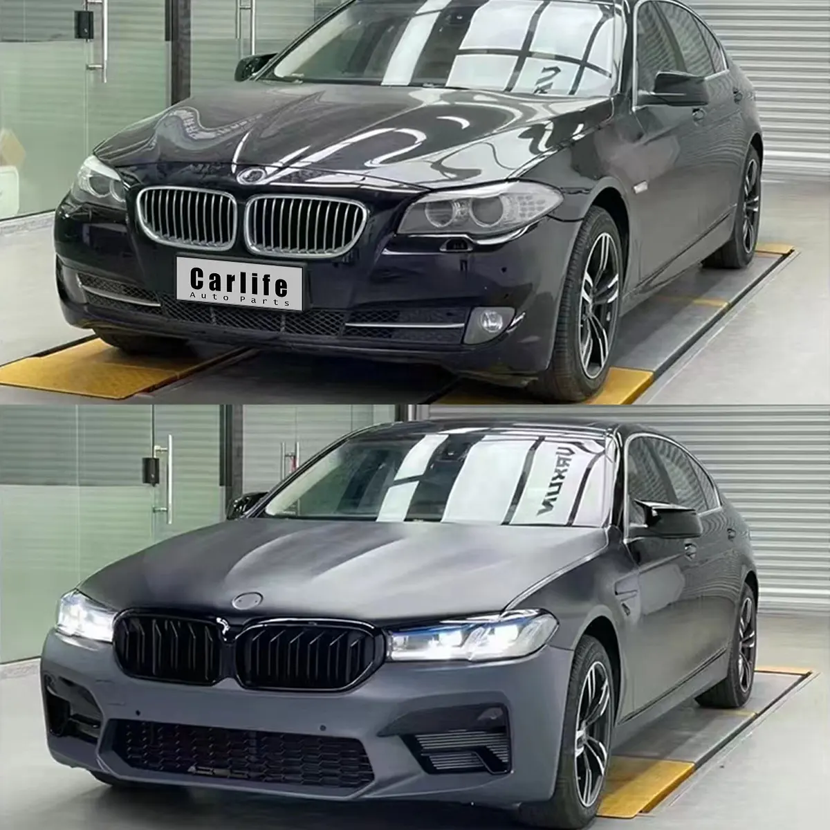 Accesorios de coche para BMW serie 5 F10, mejora de G30 M5, piezas con campana, guardabarros, faros delanteros y traseros
