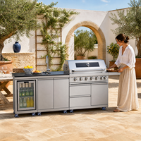 Barbecue à gaz extérieur C7 Luxueux et moderne, 6 brûleurs, allumage électronique, de qualité supérieure