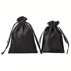 Sacs à poussière en tissu satiné recyclable et écologique de haute qualité, avec cordon de serrage, taille personnalisée pour chaussures, bijoux, cosmétiques, emballage cadeau - Product Image 6