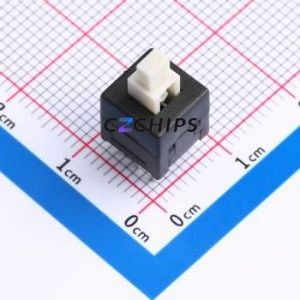 PS-8556DVA-6PL Push Button Switch Through hole Component (THT) Switch Self-Locking Rectangle Plunger 500mA 24V - Product Image 1